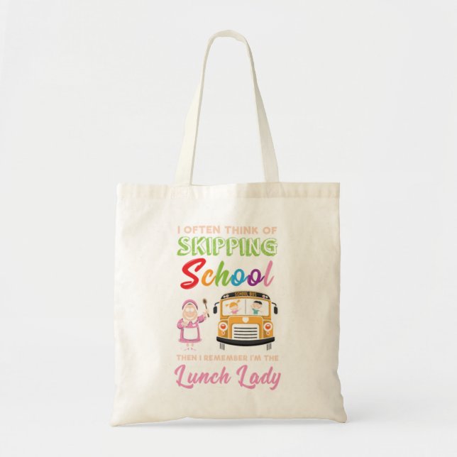 Tote Bag Funny School Lunch Lady Gift (Devant)
