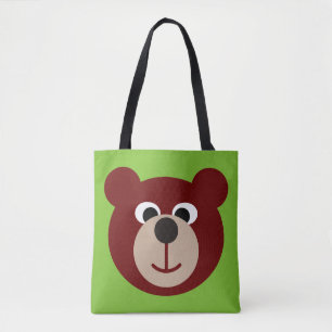 Tote Bag Funny Smiling Teddy Bear + votre arrière - plan & 