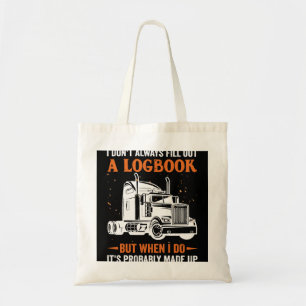 Tote Bag Funny Trucker Semi Truck Driver Tracteur Conduite