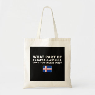 Tote Bag Funny Volcano Islande