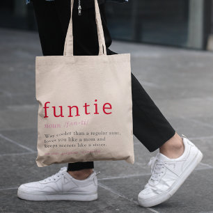 Tote Bag Funtie Définition Coeur Photo Retour Tante
