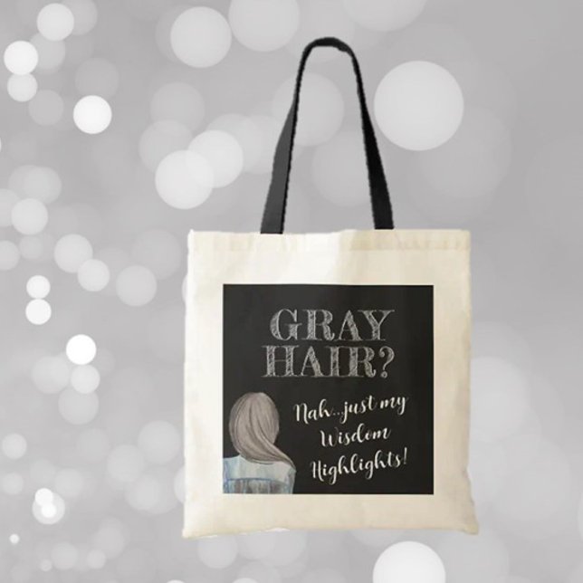 Tote Bag FunTote ! Cheveux gris, Sagesse Faits saillants Sa (Créateur téléchargé)