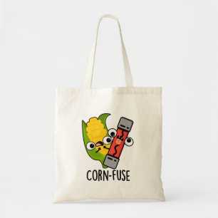 Tote Bag Fusible de maïs amusant Confus Pun