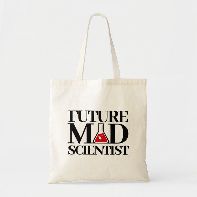 Tote Bag Futur Funny Mad Scientifique avec bécher de chimie (Devant)