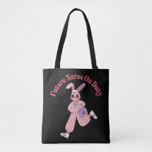 Tote Bag Futur infirmier en service Lapin mignon