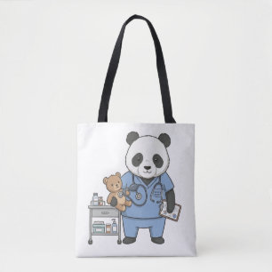 Tote Bag Futur infirmier Panda : étudiant en médecine adora