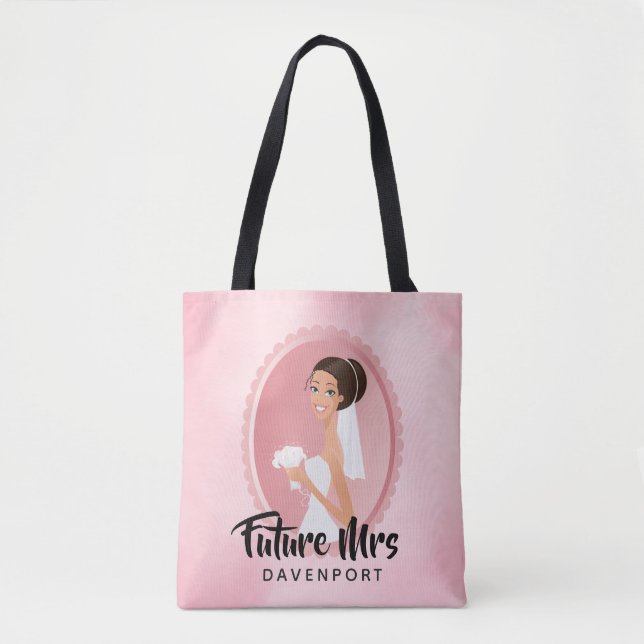 Tote Bag Futur Mme avec mariée en Mariage Gown (Devant)