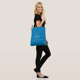 Tote Bag Futur Mme Chic Script Nom Personnalisé Mariée À Êt