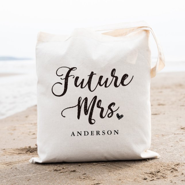 Tote Bag Future Mme calligraphie à la main dorée (Créateur téléchargé)