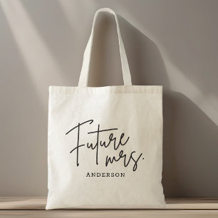 Tote Bag Future Mrs. écriture manuscrite moderne