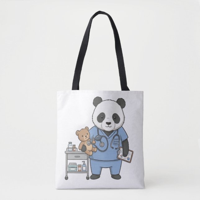 Tote Bag Future RN Panda: Adorable Medical Student  (Devant)