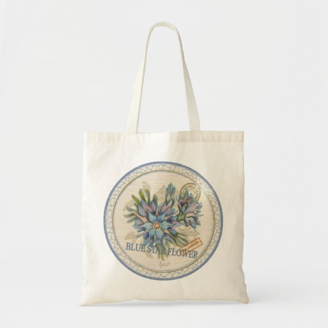 Tote Bag G création Office fleur bleue (Devant)