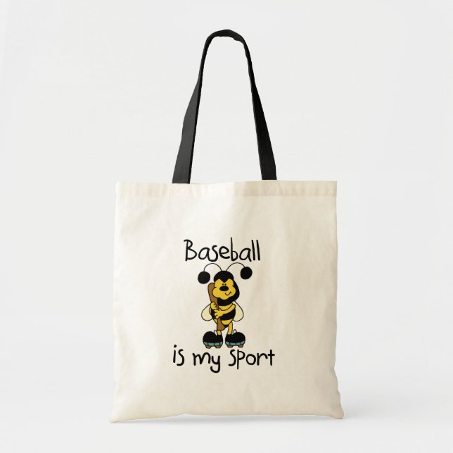 Tote Bag Gaffez le sport de base-ball d'abeille (Devant)