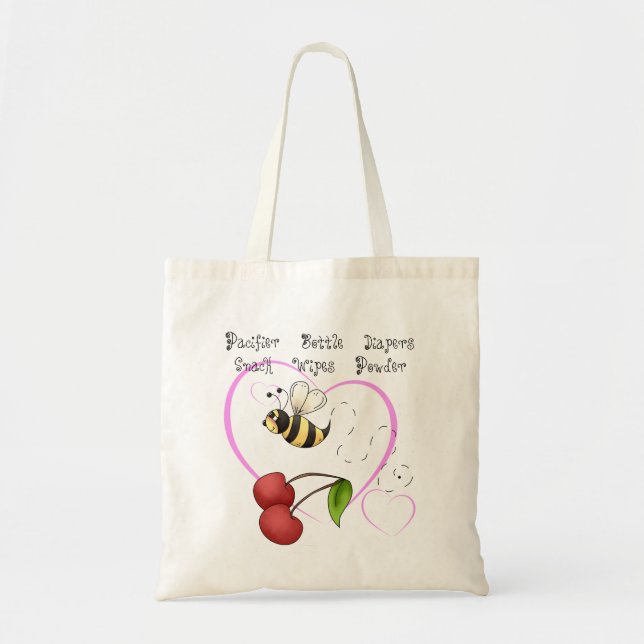 Tote Bag Gaffez les approvisionnements de bébé de coeur de (Devant)