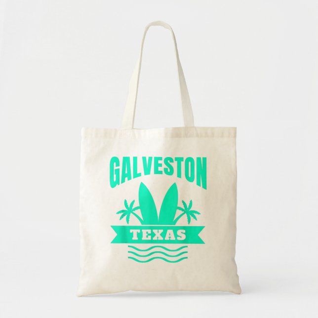 Tote Bag Galveston Beach Texas Vacances Souvenir (Devant)