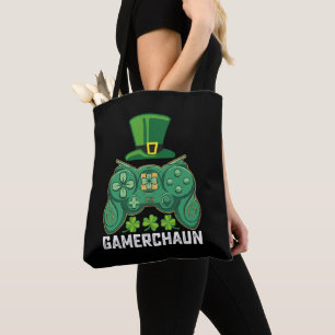 Tote Bag Gamerchaun Gamer Jeux de jeu Saint Patrick's Day