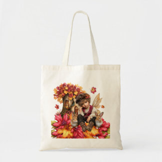 Tote Bag Garçon fée du clan Maple avec des lapins