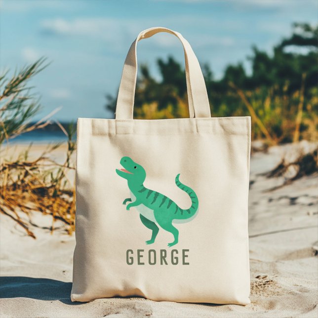 Tote Bag Garçons Mignonnes Jungle T-Rex Dinosaur Enfants (Créateur téléchargé)
