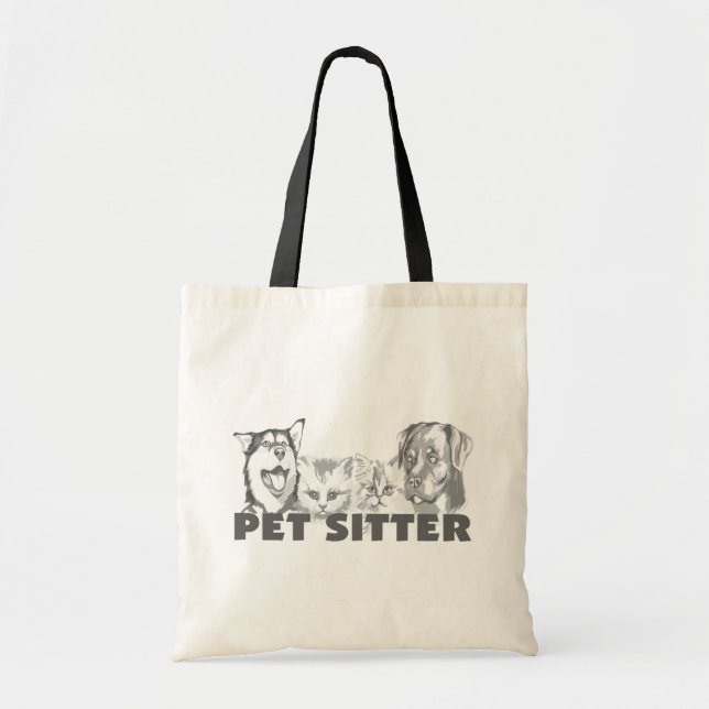 Tote Bag Garde d'enfants d'animal familier (Devant)