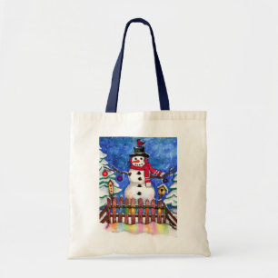 Tote Bag Garden Snowman