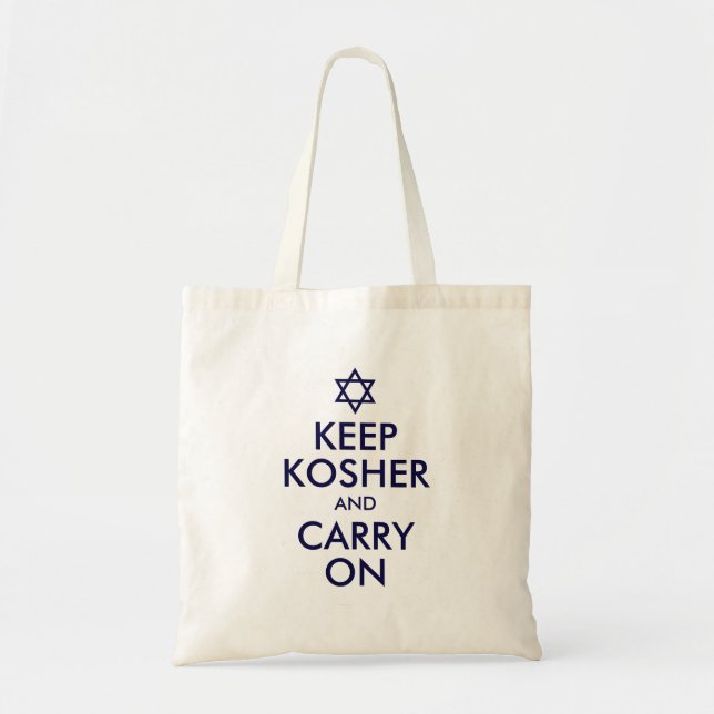 Tote Bag Garder Kosher et continuer (Devant)