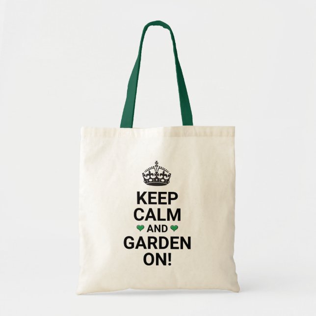 Tote Bag Gardez calme et jardin ! (Devant)