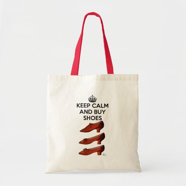 Tote Bag Gardez le calme Acheter des chaussures (Devant)