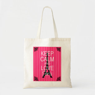 Tote Bag Gardez le calme et aimez Paris