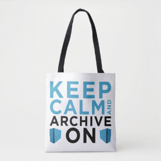 Tote Bag Gardez le calme et archivez (note USA)