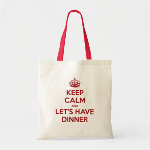 Tote Bag Gardez le calme et dînons
