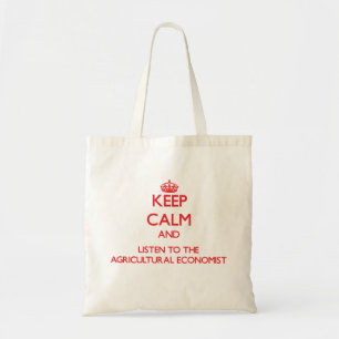 Tote Bag Gardez le calme et écoutez l'économiste agronome