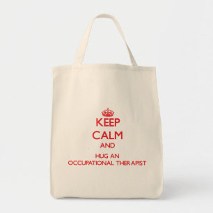 Tote Bag Gardez le calme et étreignez un ergothérapiste