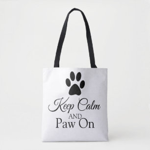Tote Bag Gardez le calme et la patte dessus