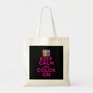 Tote Bag Gardez le calme et le colorez dessus