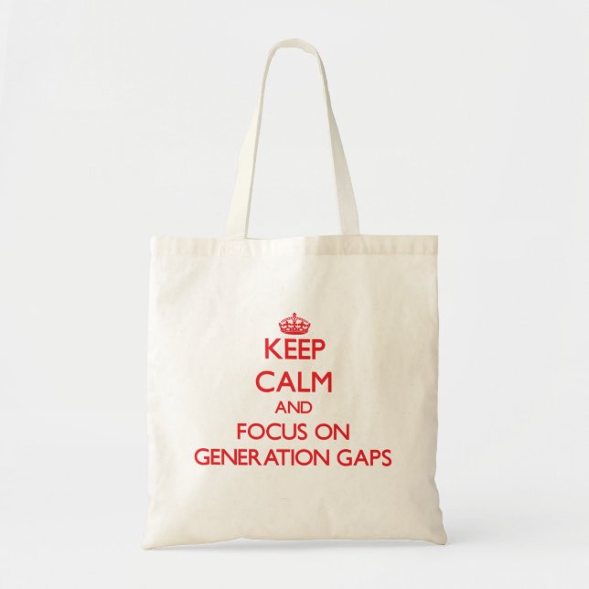 Tote Bag Gardez le calme et le foyer sur des lacunes de (Devant)