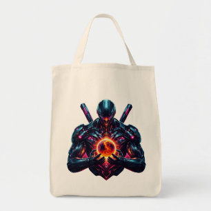 Tote Bag Gardien Cosmique Cybernétique Abstrait Robot Futur