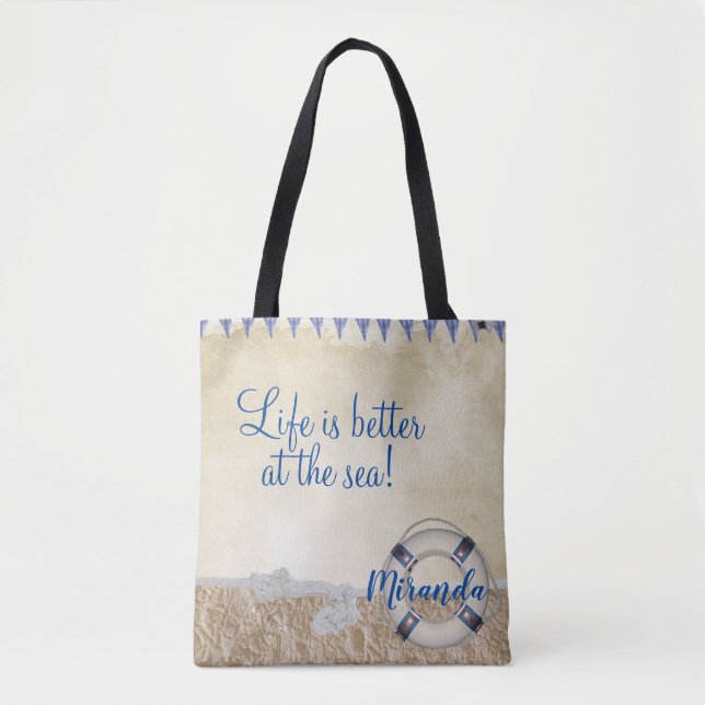 Tote Bag Gareautrain sur le sable (Devant)