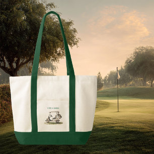 Tote Bag Garniture de contraste pour amateur de golf