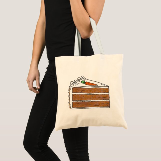 Tote Bag Gâteau de couche de carottes tranche de dessert de (Devant (produit))