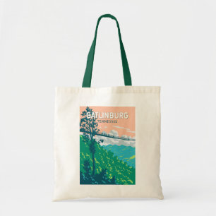 Tote Bag Gatlinburg Tennessee Illustration Voyage Art