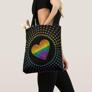 Tote Bag Gay LGBTQ Pride Mois Amour Arc-en-ciel Points de c