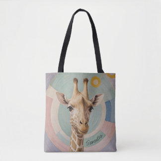 Tote Bag Géant doux : Pastel Giraffe