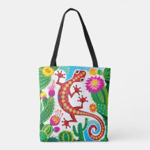 Gecko du Sud-Ouest avec Fleurs de Cactus