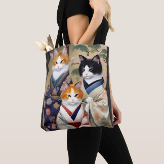 Tote Bag Geisha Cats