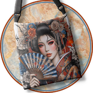 TOTE BAG - Geisha in traditioneller Kleidung Tragetaschen Mit Langen Trägern