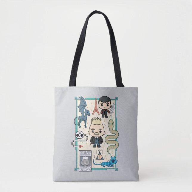 Tote Bag GELLERT GRINDELWALD™ et dessin sur os (Devant)