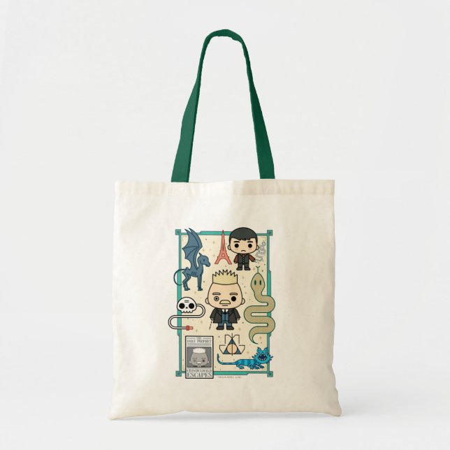Tote Bag GELLERT GRINDELWALD™ et dessin sur os (Devant)