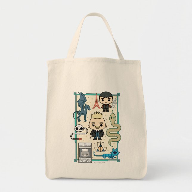 Tote Bag GELLERT GRINDELWALD™ et dessin sur os (Devant)