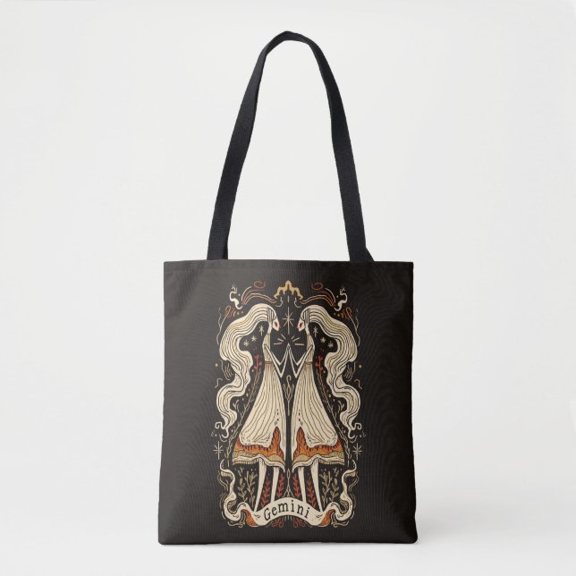 Tote Bag Gemini Celestie Zodiac Art Tasche (Vorderseite)