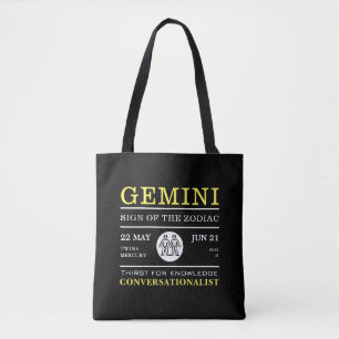 Tote Bag Gemini Sign of the Zodiac, astrologie